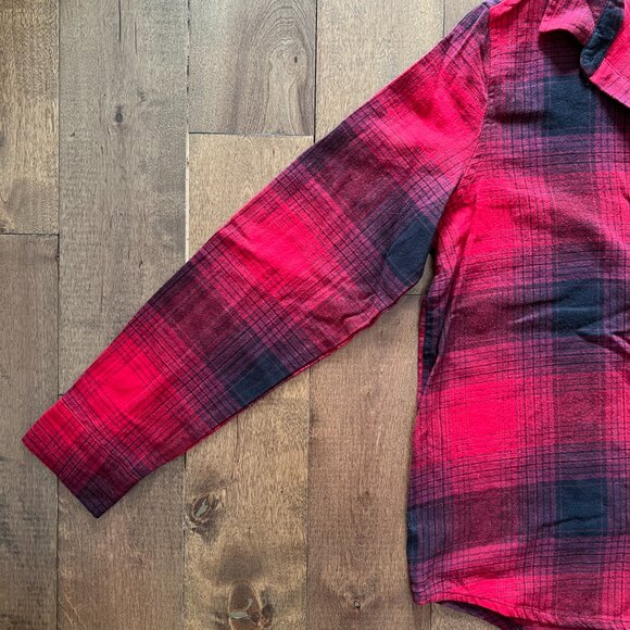 Madison Grey Women Red Plaid Button Down Collared Flannel Shirt, Size L - NWT - Picture 7 of 11